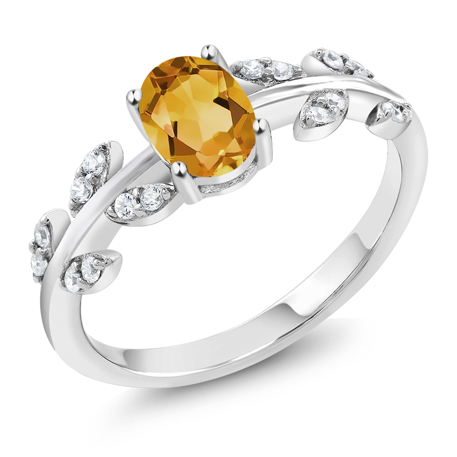Citrine - November_6_Ring in 925 Sterling Silver
