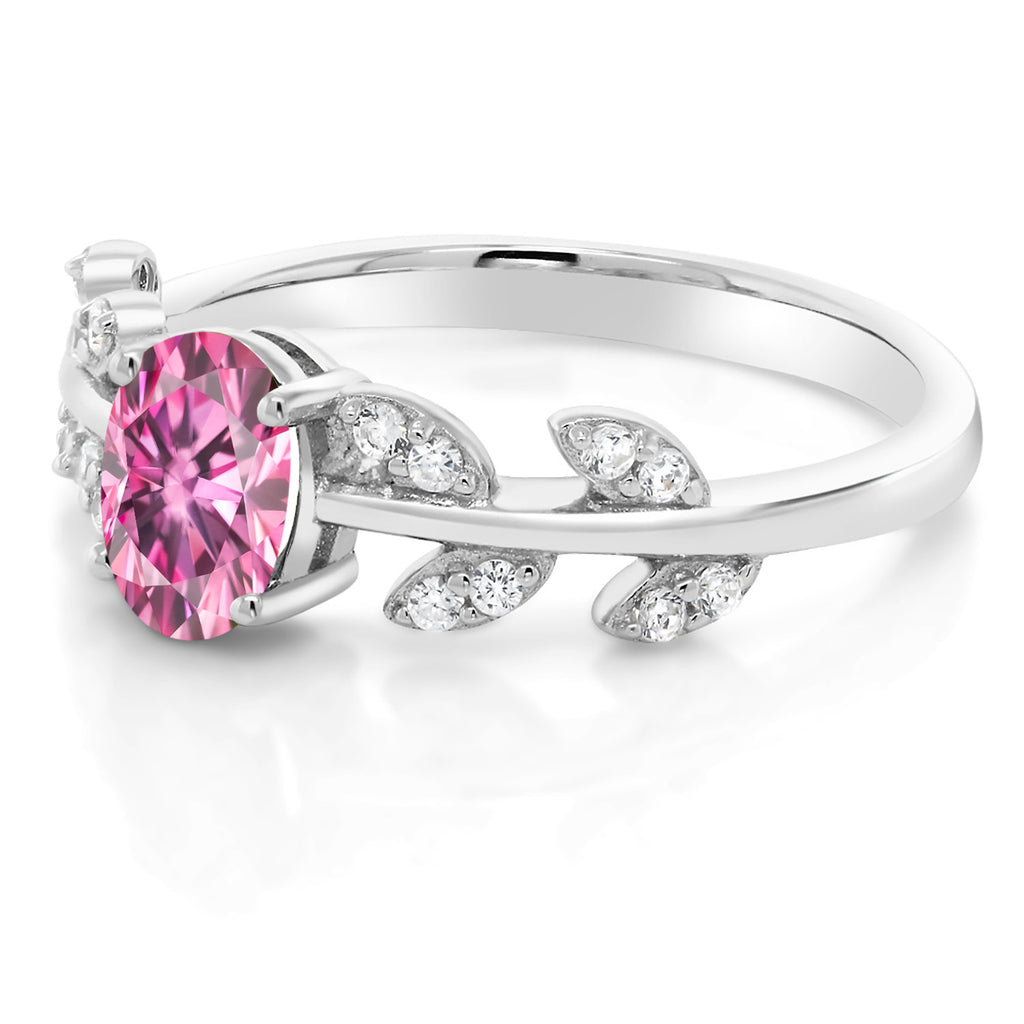 Pink Moissanite - April_7_Ring in 925 Sterling Silver