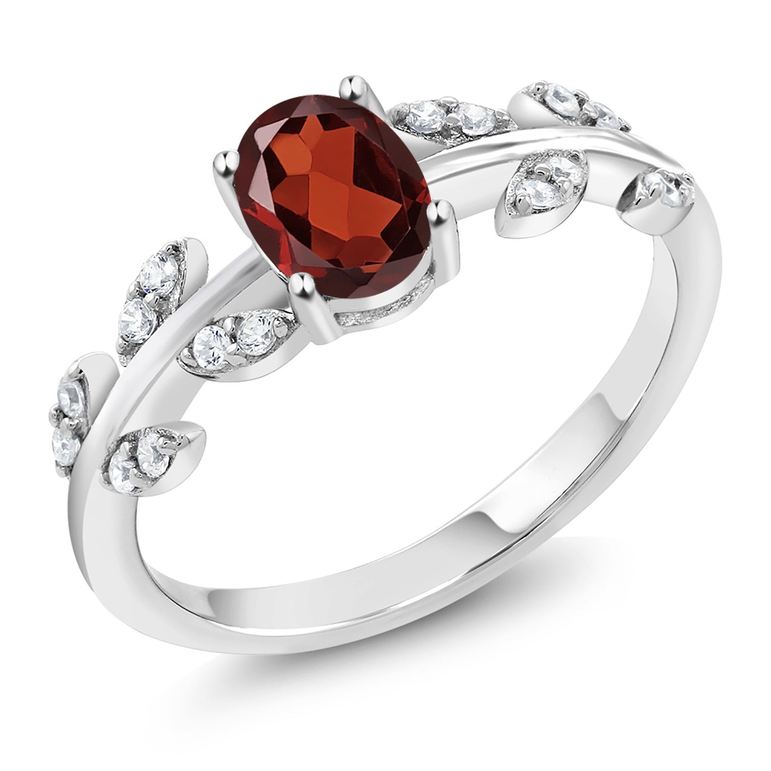 Garnet - January_6_Ring in 925 Sterling Silver