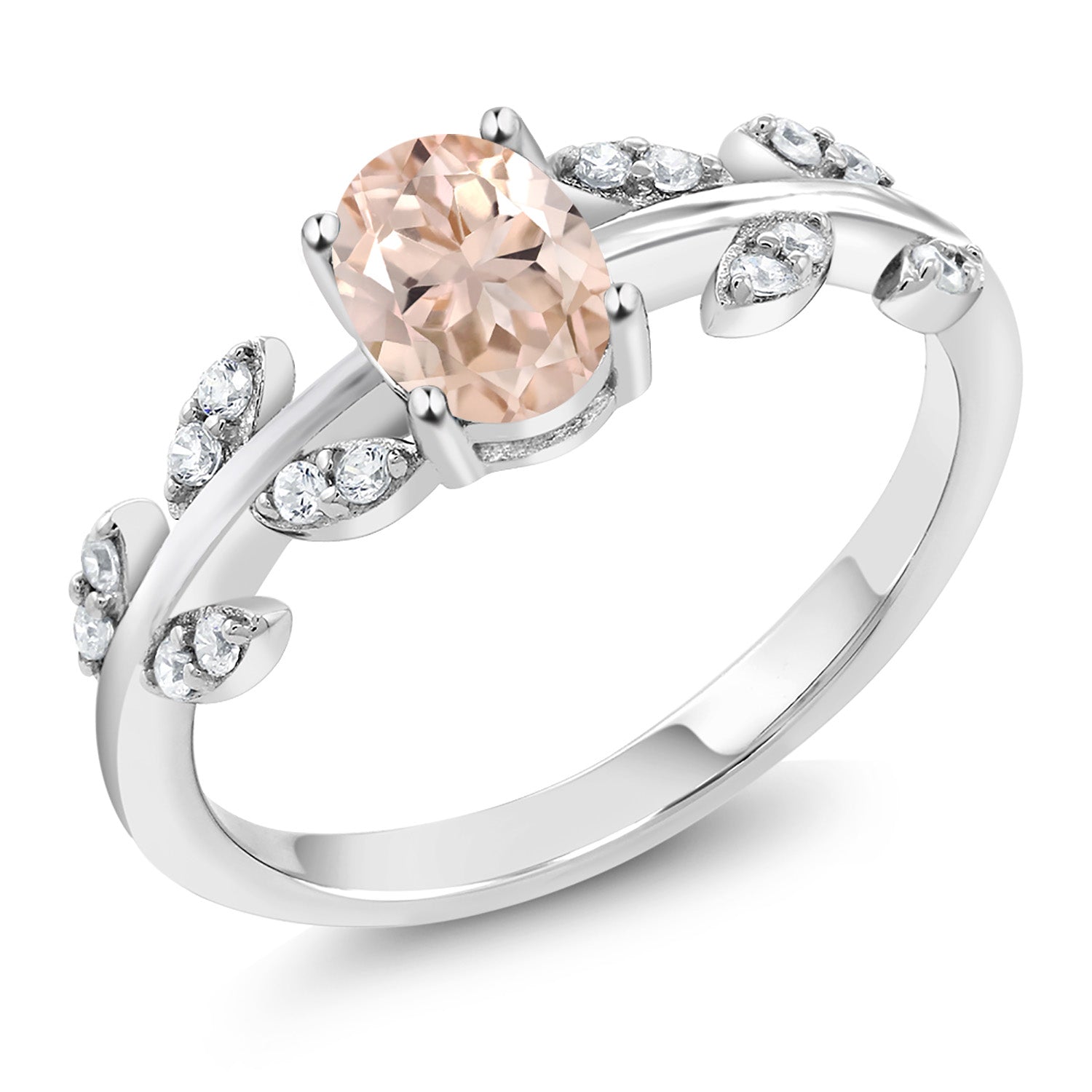 Morganite - October_9_Ring in 925 Sterling Silver