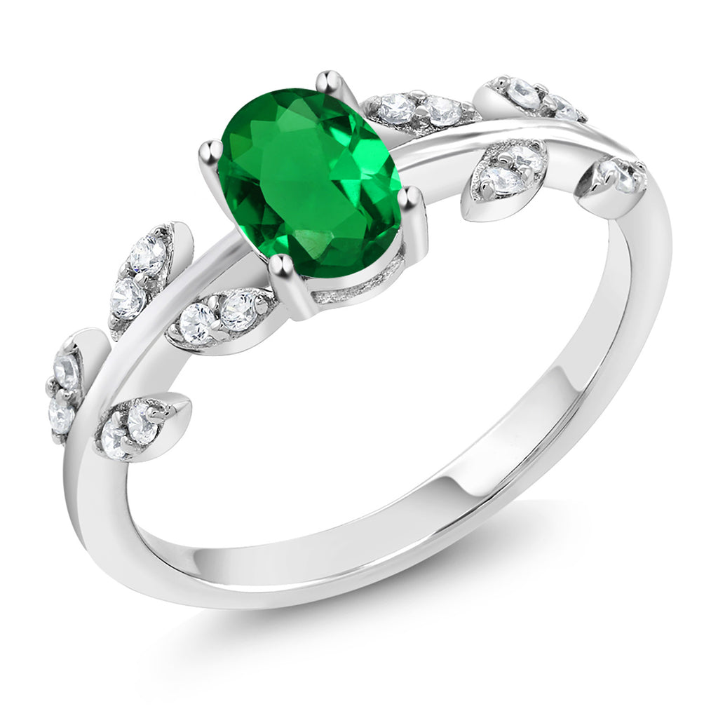 Nano Emerald - May_5_Ring in 925 Sterling Silver