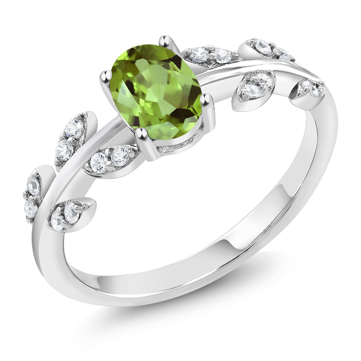 Peridot - August_8_Ring in 925 Sterling Silver