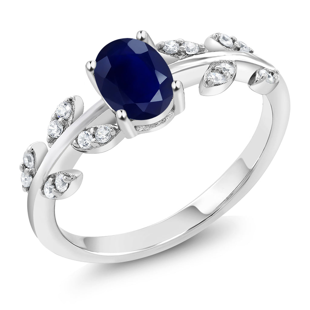 Blue Sapphire - September_5_Ring in 925 Sterling Silver