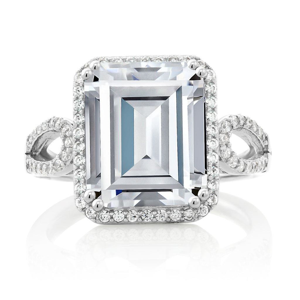 Moissanite and Zirconia_5_Ring in 925 Sterling Silver
