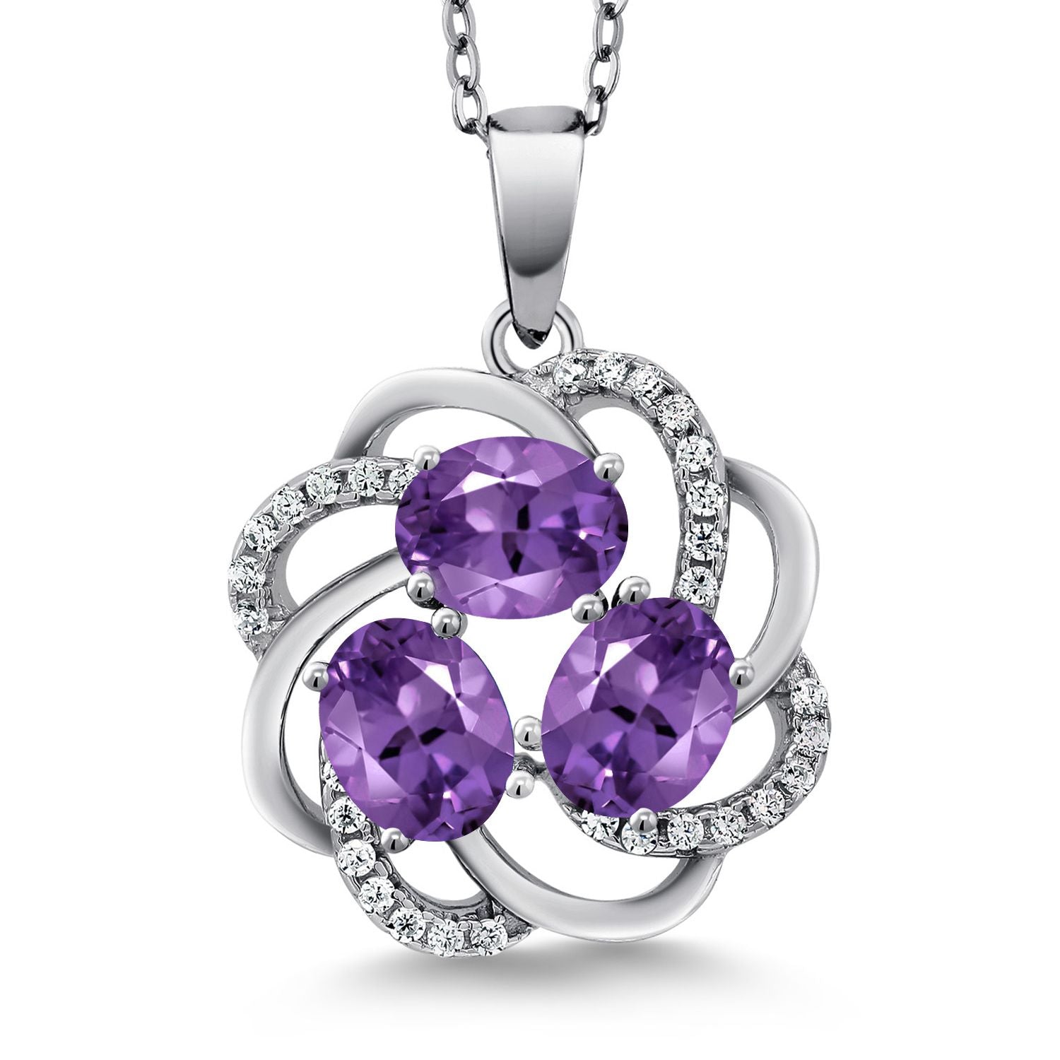 Amethyst - February_Pendant in 925 Sterling Silver