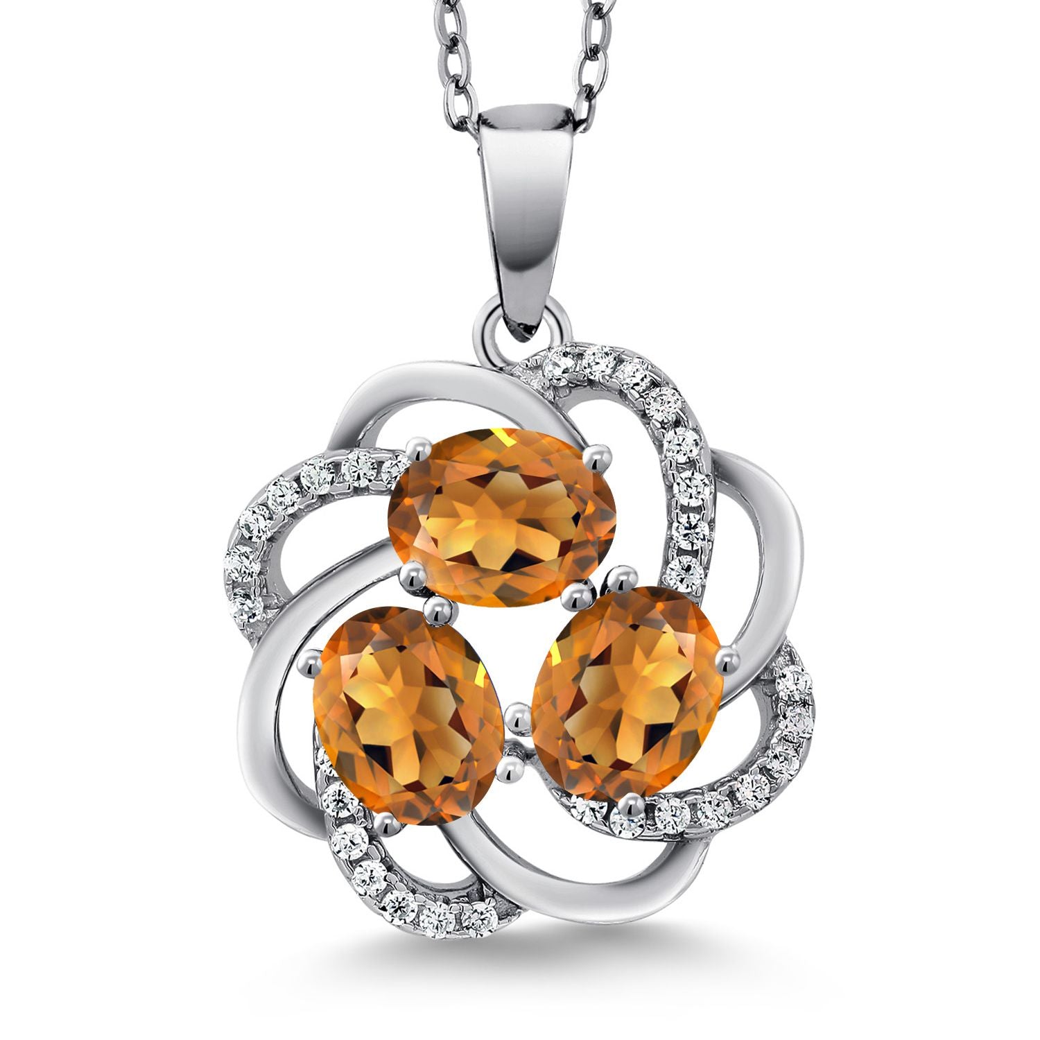 Madeira Citrine_Pendant in 925 Sterling Silver
