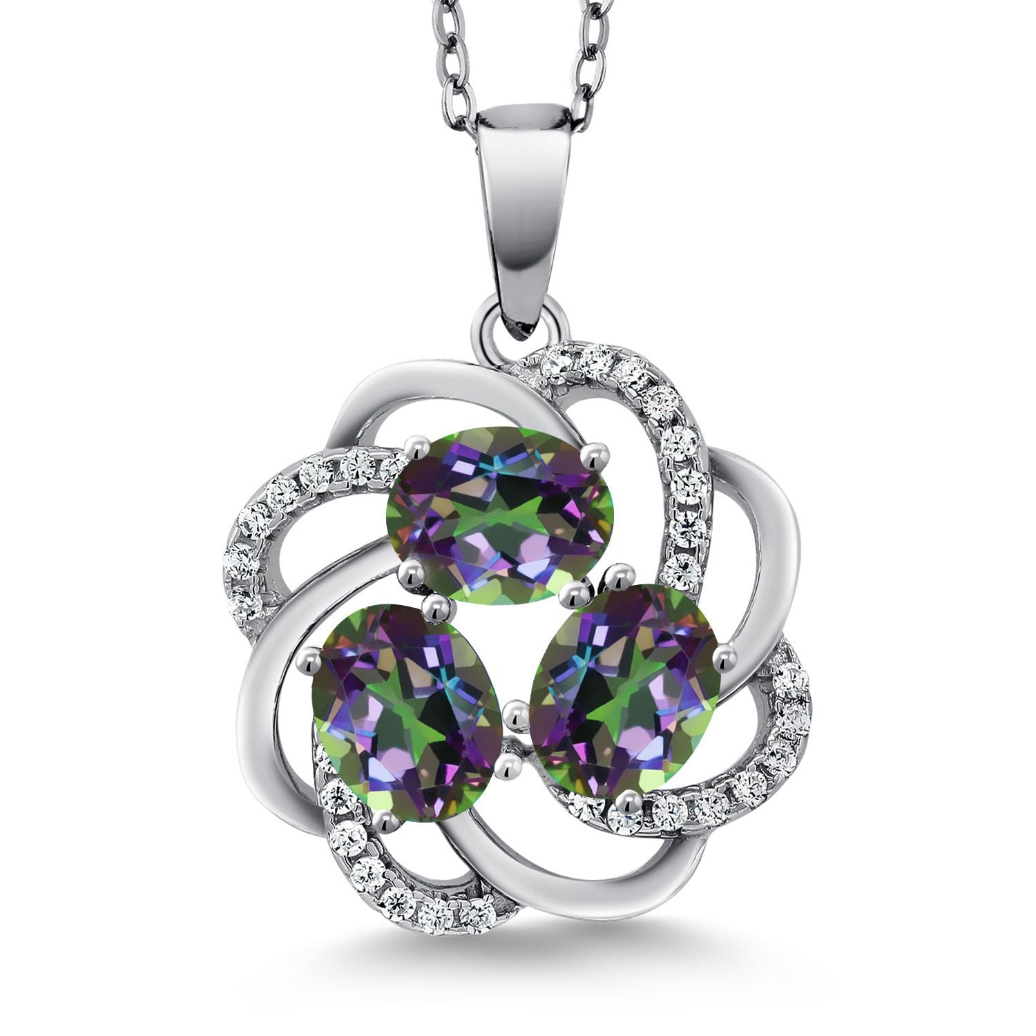 Green Mystic Topaz_Pendant in 925 Sterling Silver