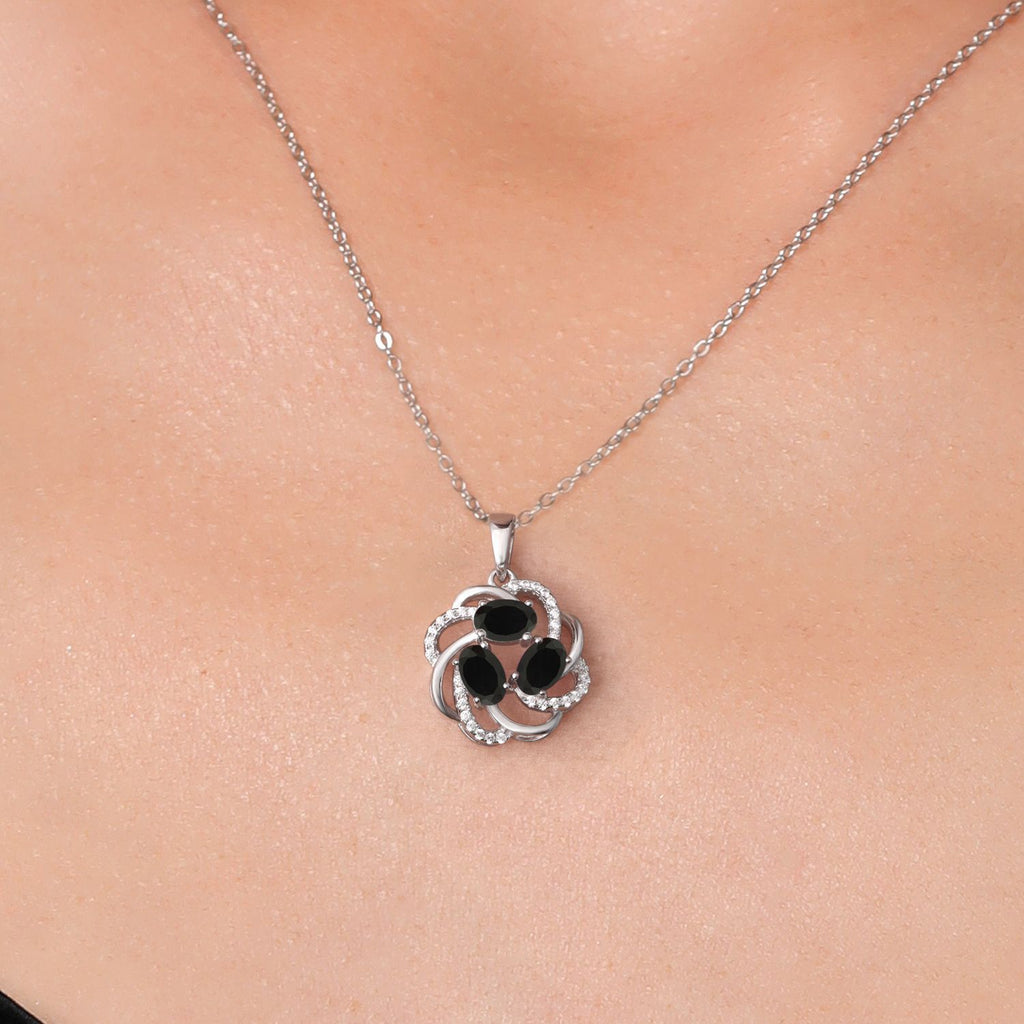Onyx - December_Pendant in 925 Sterling Silver