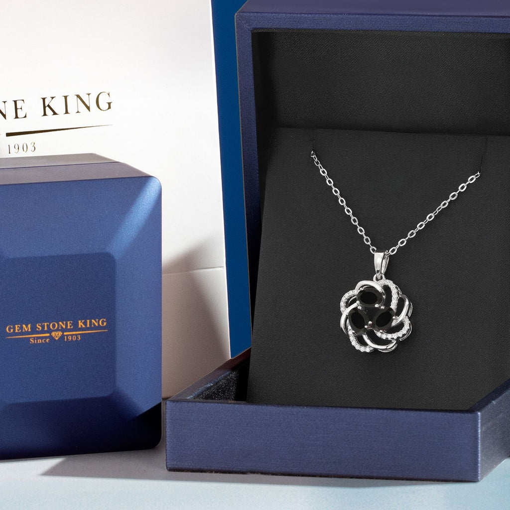 Onyx - December_Pendant in 925 Sterling Silver
