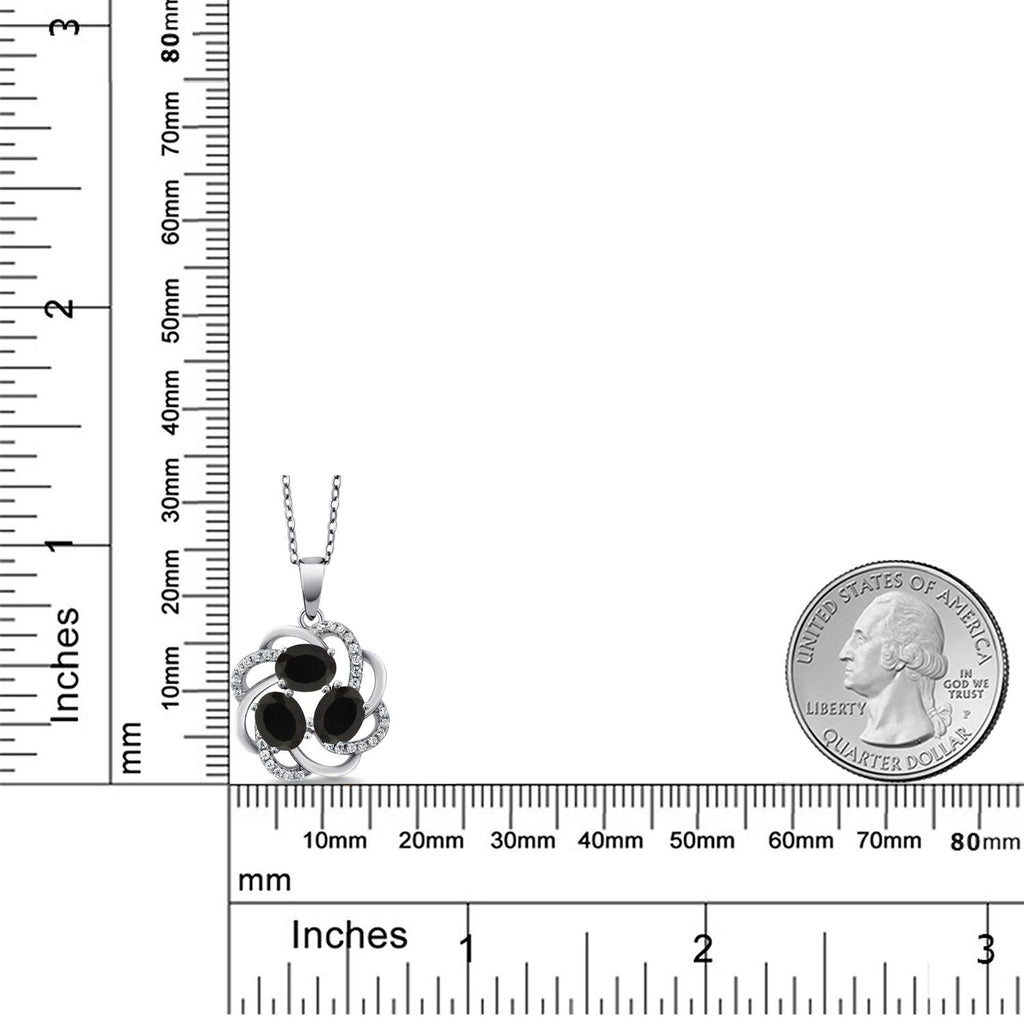 Onyx - December_Pendant in 925 Sterling Silver