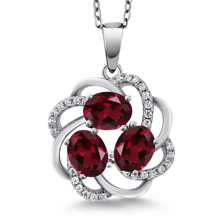 Rhodolite Garnet_Pendant in 925 Sterling Silver