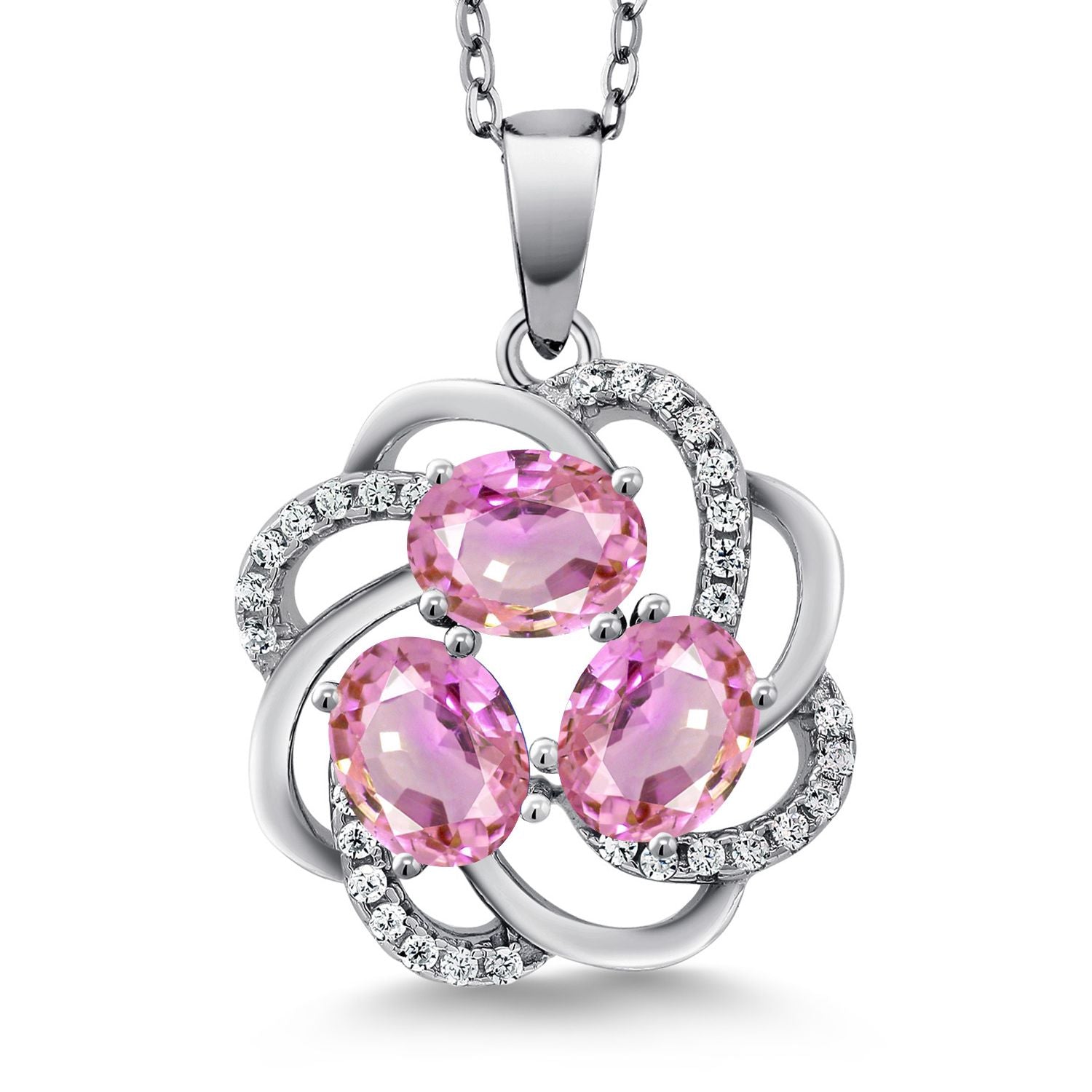 Pink Sapphire - September_Pendant in 925 Sterling Silver