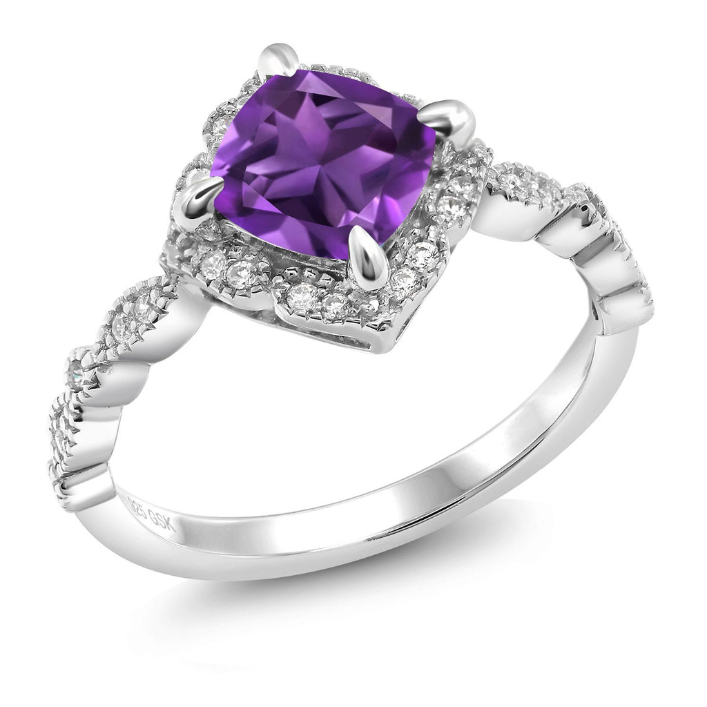 Amethyst - February_8_Ring in 925 Sterling Silver