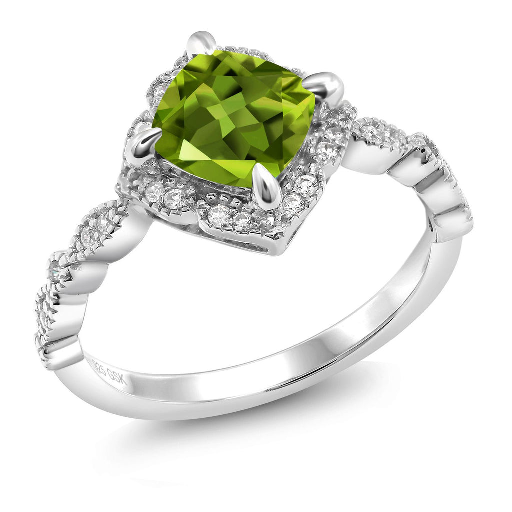 Peridot - August_7_Ring in 925 Sterling Silver