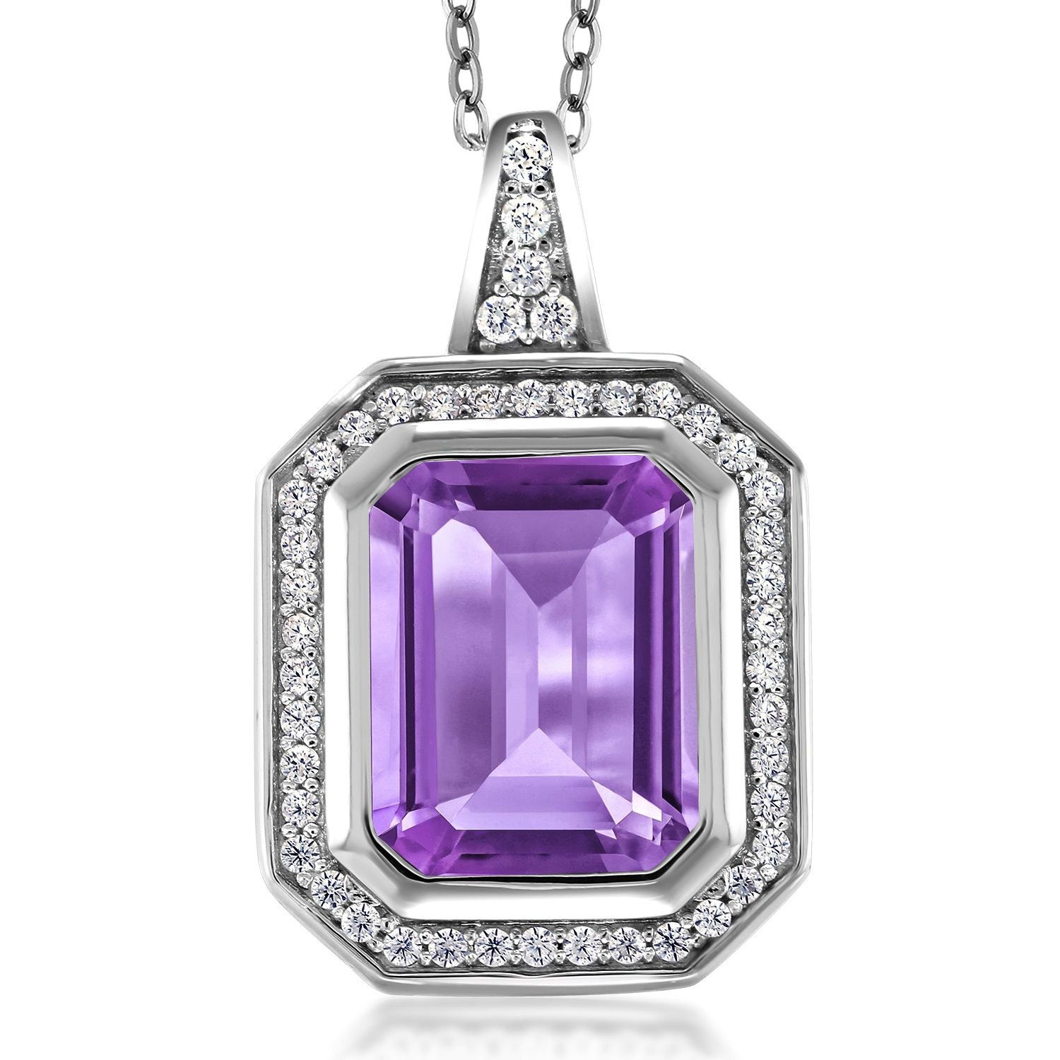 Amethyst - February_Pendant in 925 Sterling Silver