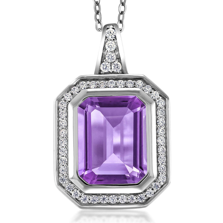 Amethyst - February_Pendant in 925 Sterling Silver