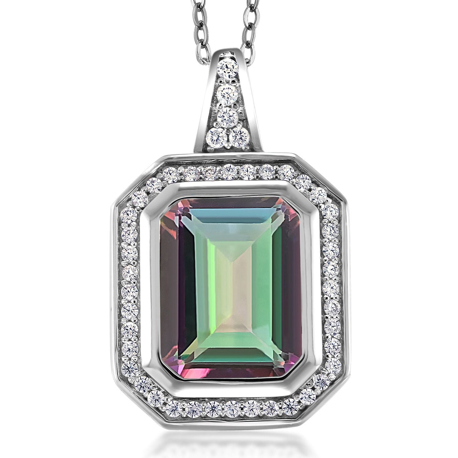 Green Mystic Topaz_Pendant in 925 Sterling Silver