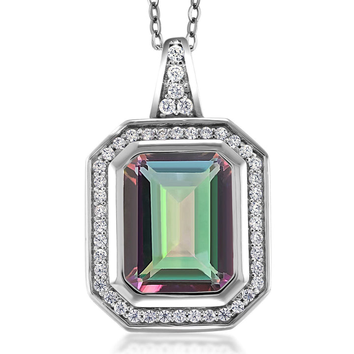 Green Mystic Topaz_Pendant in 925 Sterling Silver