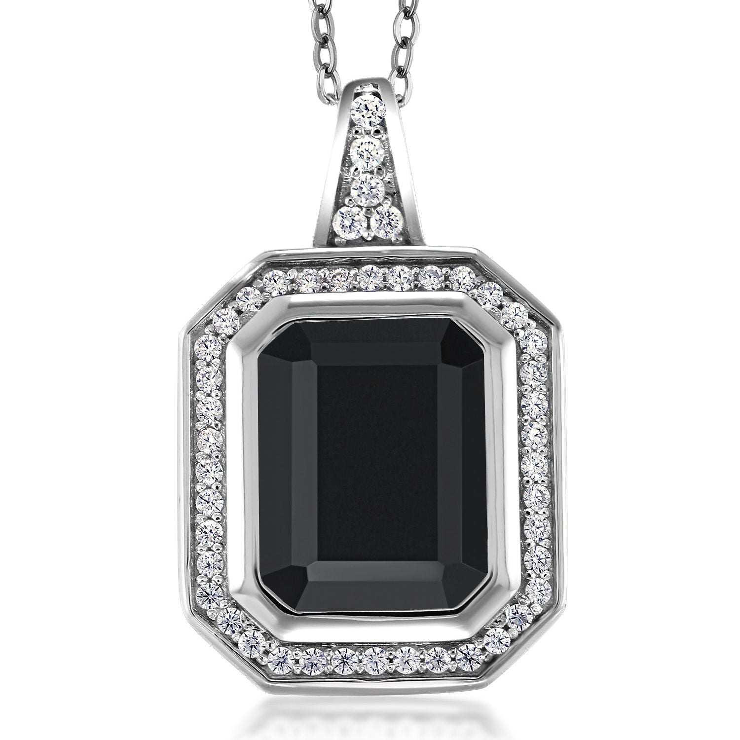 Onyx - December_Pendant in 925 Sterling Silver