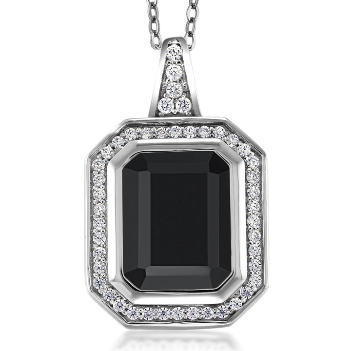 Onyx - December_Pendant in 925 Sterling Silver