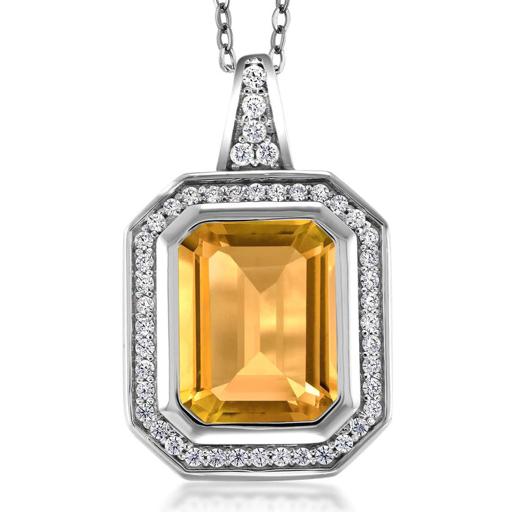 Citrine - November_Pendant in 925 Sterling Silver