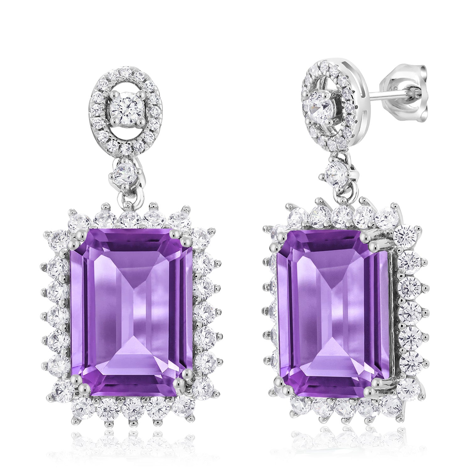 Amethyst - February_Earrings in 925 Sterling Silver
