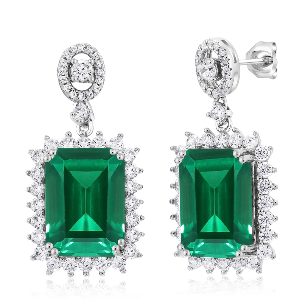 Nano Emerald - May_Earrings in 925 Sterling Silver