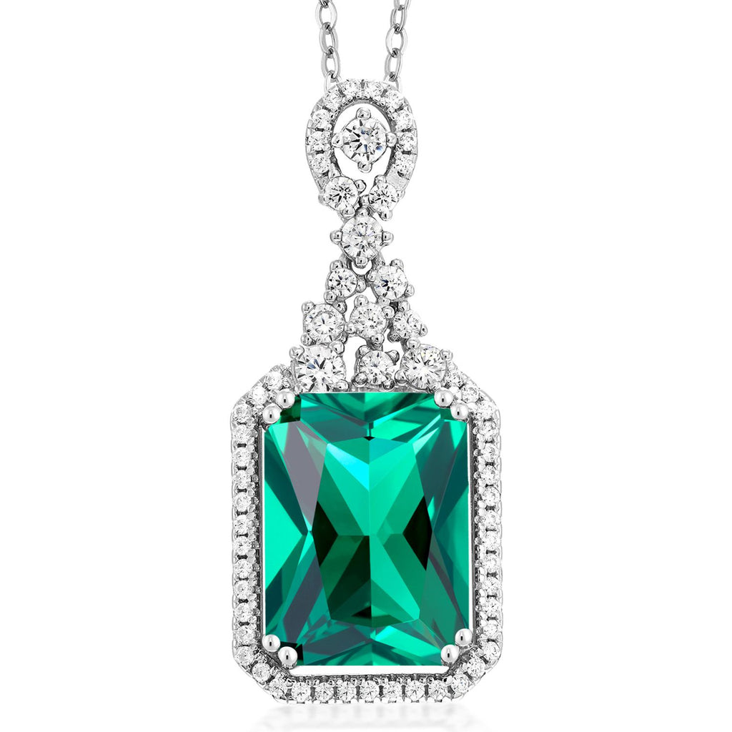 Nano Emerald - May_Pendant in 925 Sterling Silver