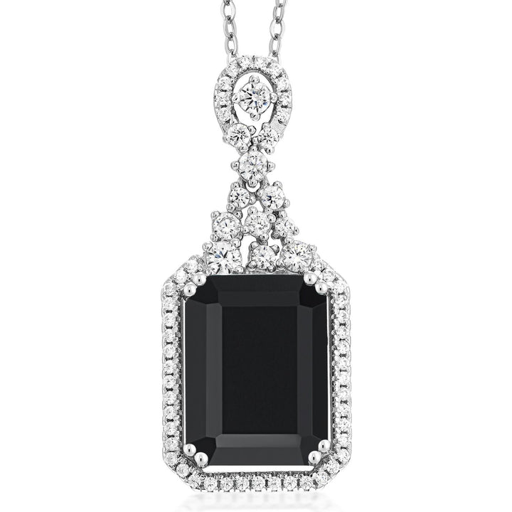 Onyx - December_Pendant in 925 Sterling Silver
