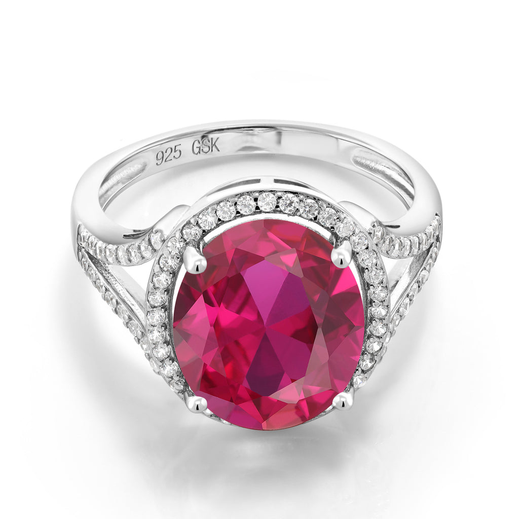 Created Ruby - July_7_Ring in 925 Sterling Silver