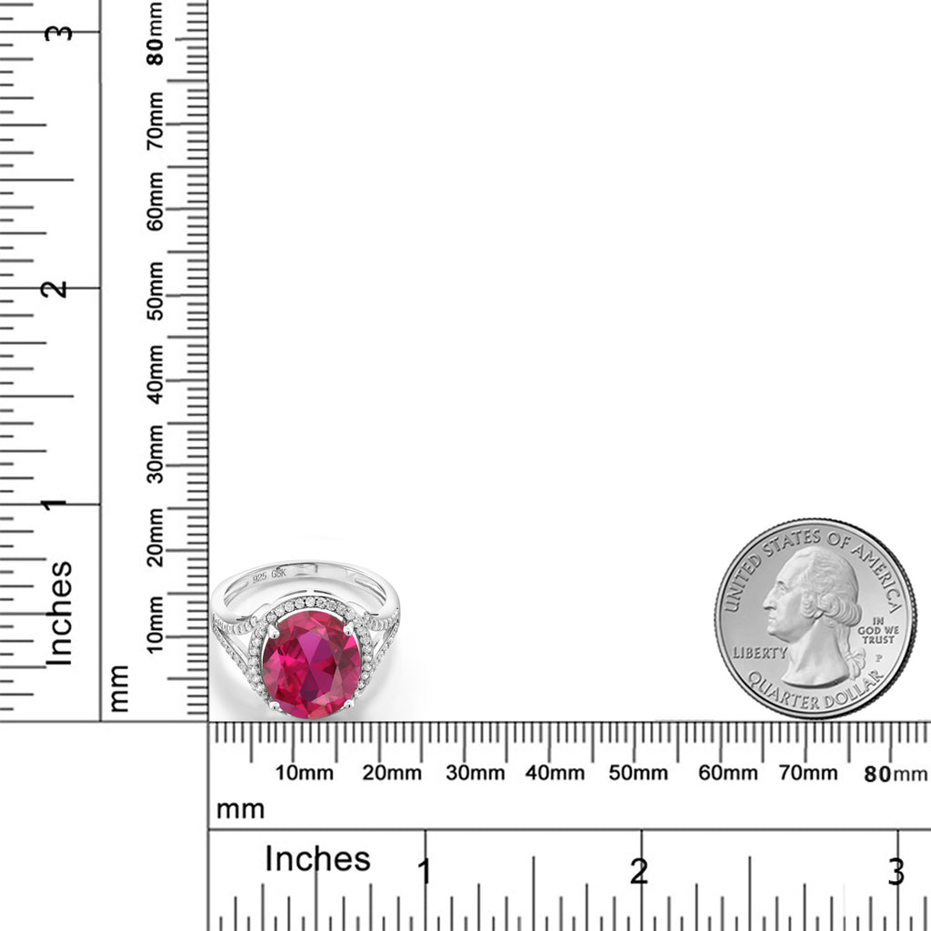 Created Ruby - July_7_Ring in 925 Sterling Silver