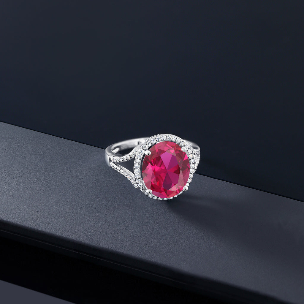 Created Ruby - July_7_Ring in 925 Sterling Silver