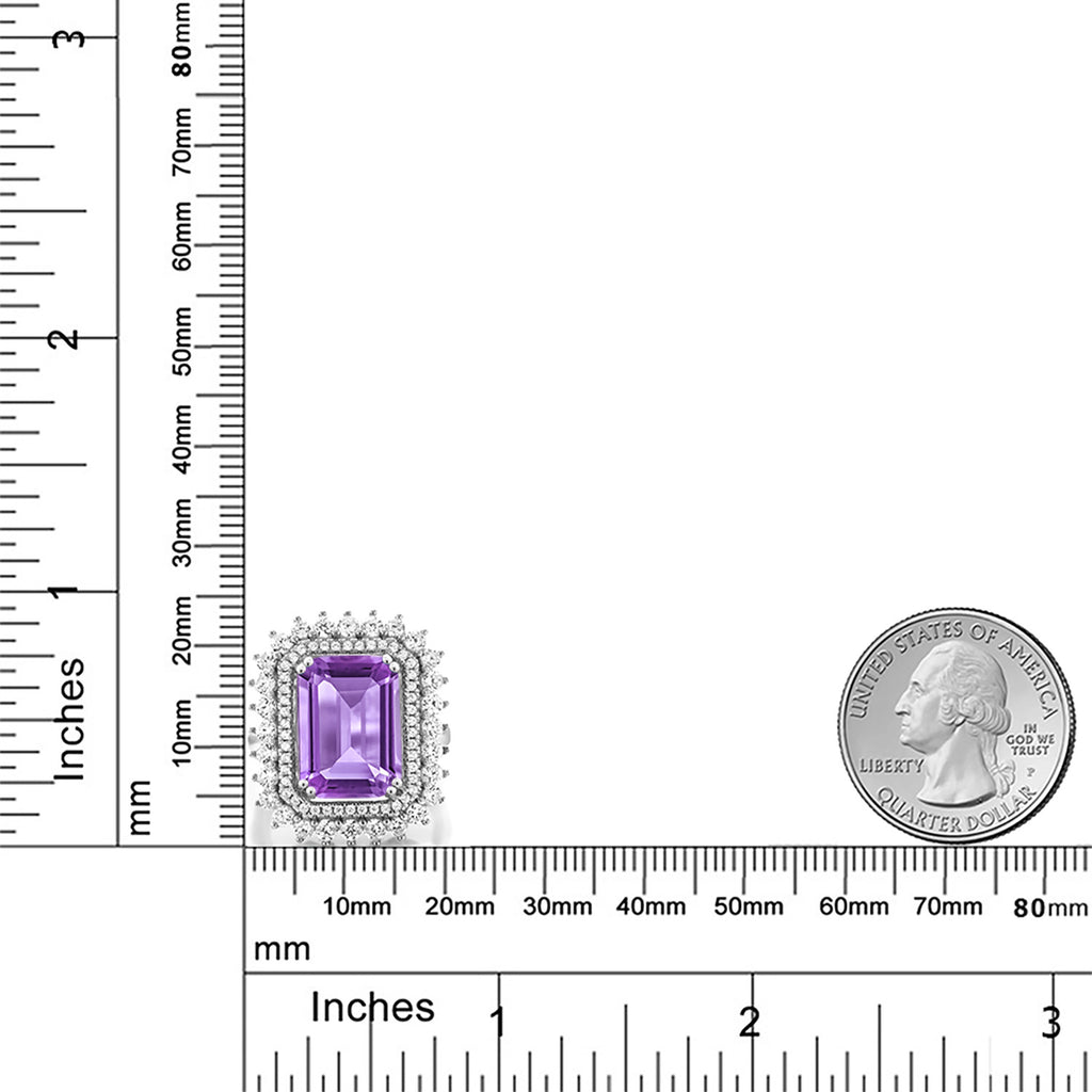 Amethyst and Zirconia_5_Ring in 925 Sterling Silver