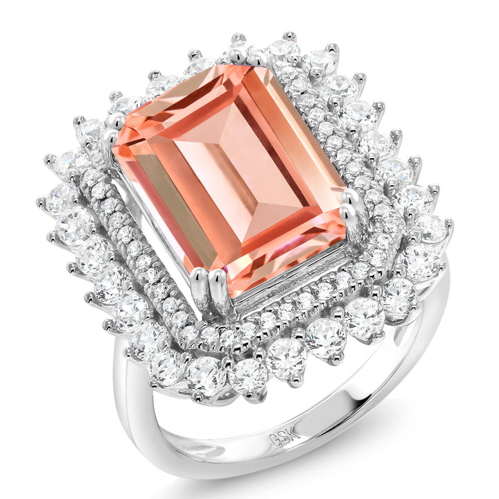 Nano Morganite - October_6_Ring in 925 Sterling Silver
