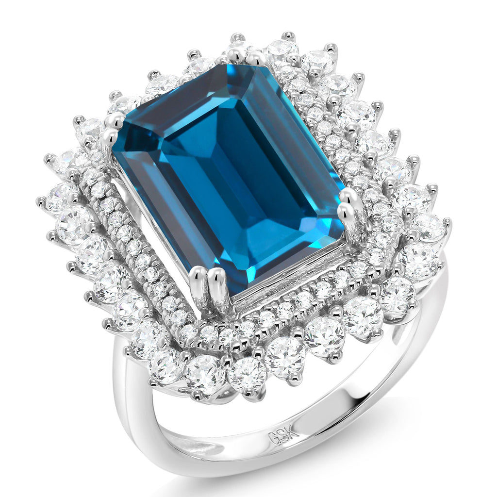 London Blue Topaz - November_6_Ring in 925 Sterling Silver