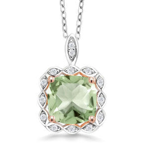 Prasiolite_Pendant in 925 Sterling Silver