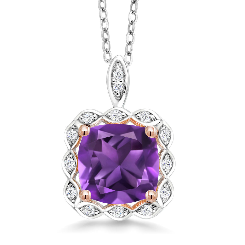 Amethyst - February_Pendant in 925 Sterling Silver