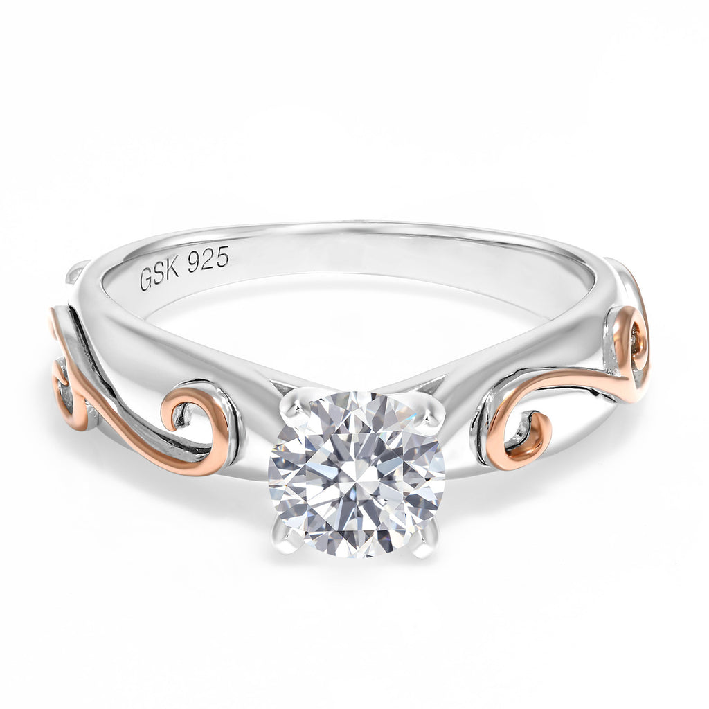 8_Ring in 925 Sterling Silver and White Gold