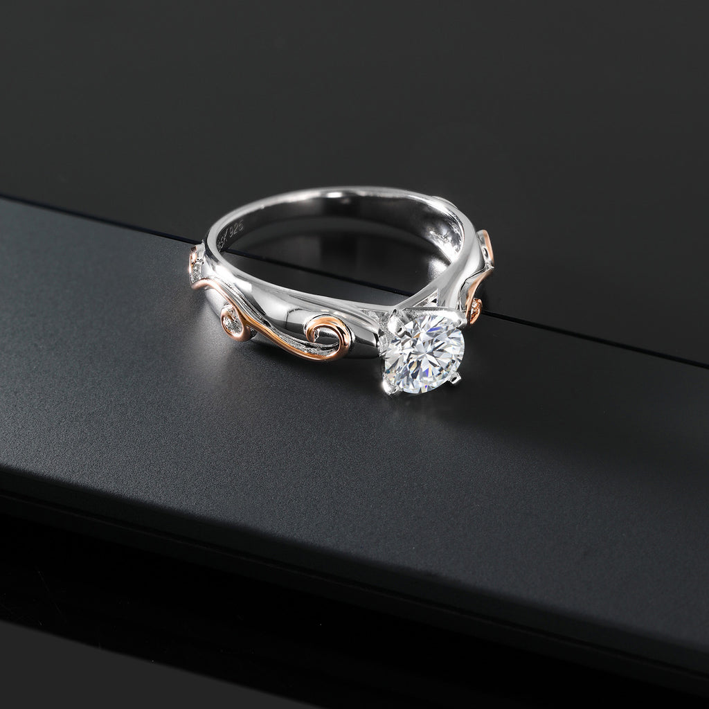 Ring in 925 Sterling Silver and White Gold