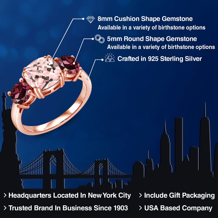 Ring in 925 Rose Gold Plated Silver