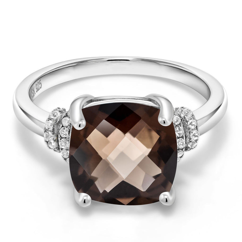 Smoky Quartz_8_Ring in 925 Sterling Silver