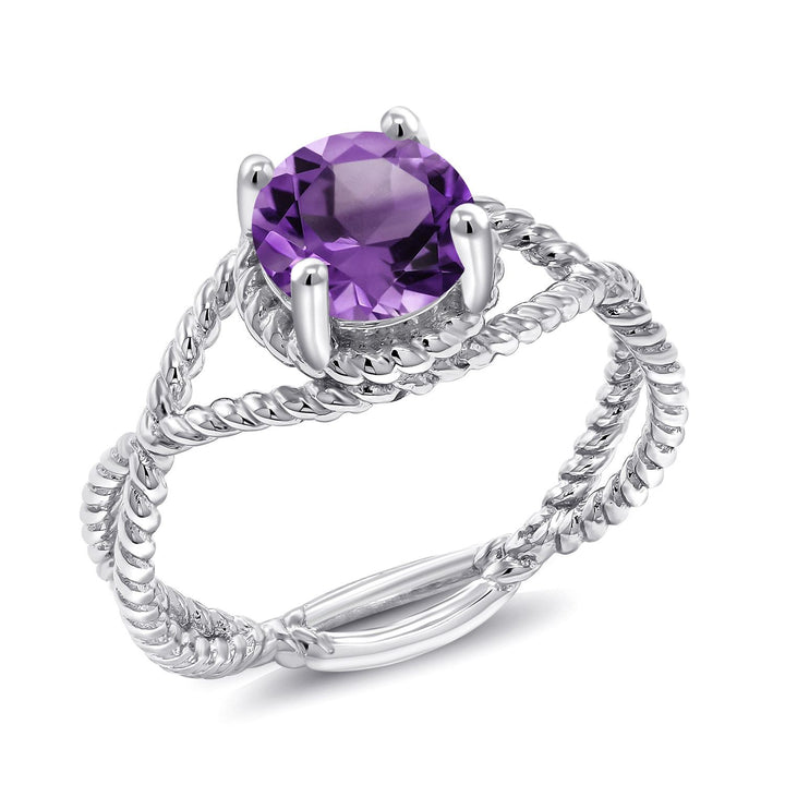 Amethyst - February_5_Ring in 925 Sterling Silver