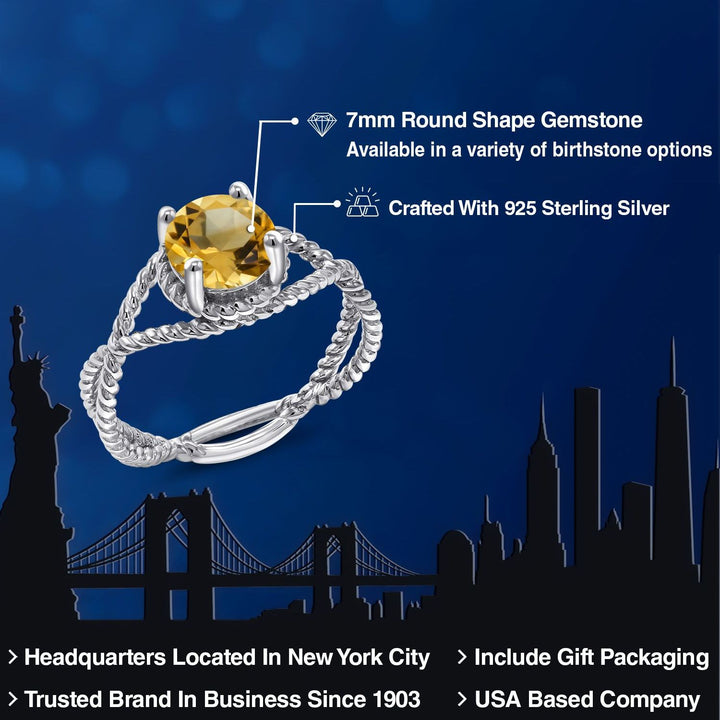 Citrine_Ring in 925 Sterling Silver