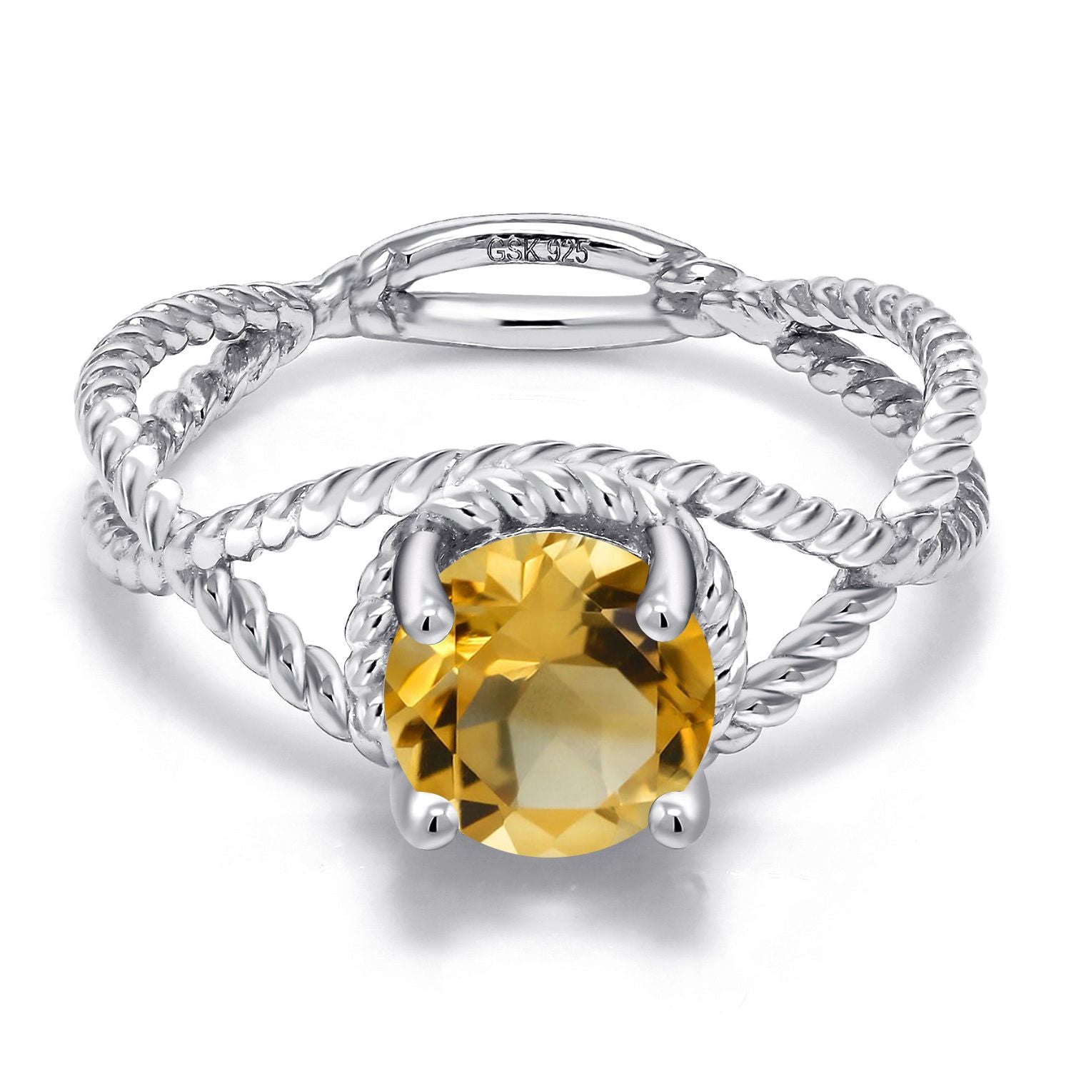 Citrine_Ring in 925 Sterling Silver