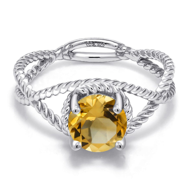 Citrine_Ring in 925 Sterling Silver