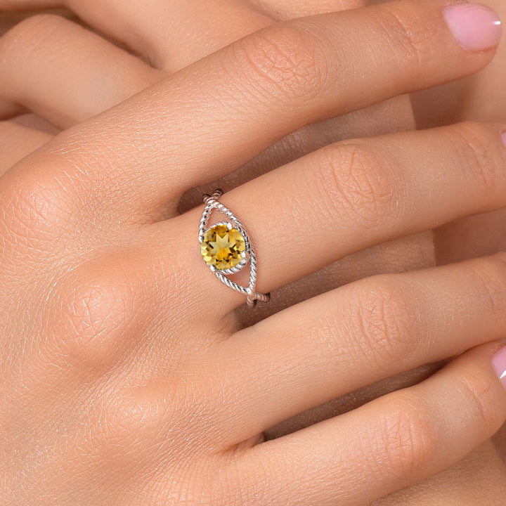 Citrine_Ring in 925 Sterling Silver