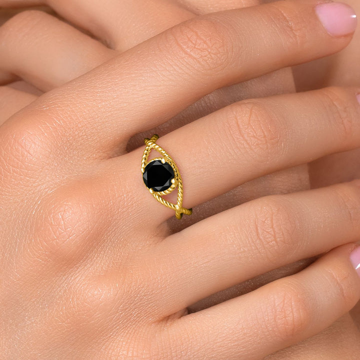Diamond_Ring in 925 Rose Gold Plated Silver