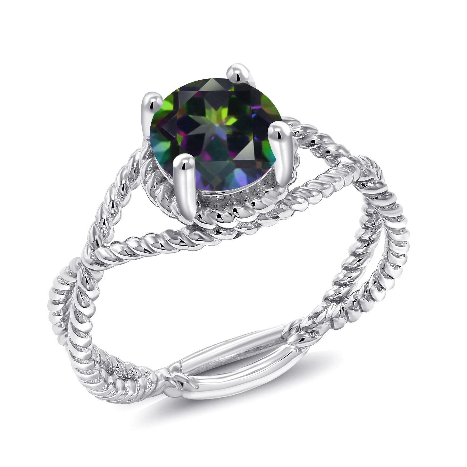 Green Mystic Topaz_9_Ring in 925 Sterling Silver