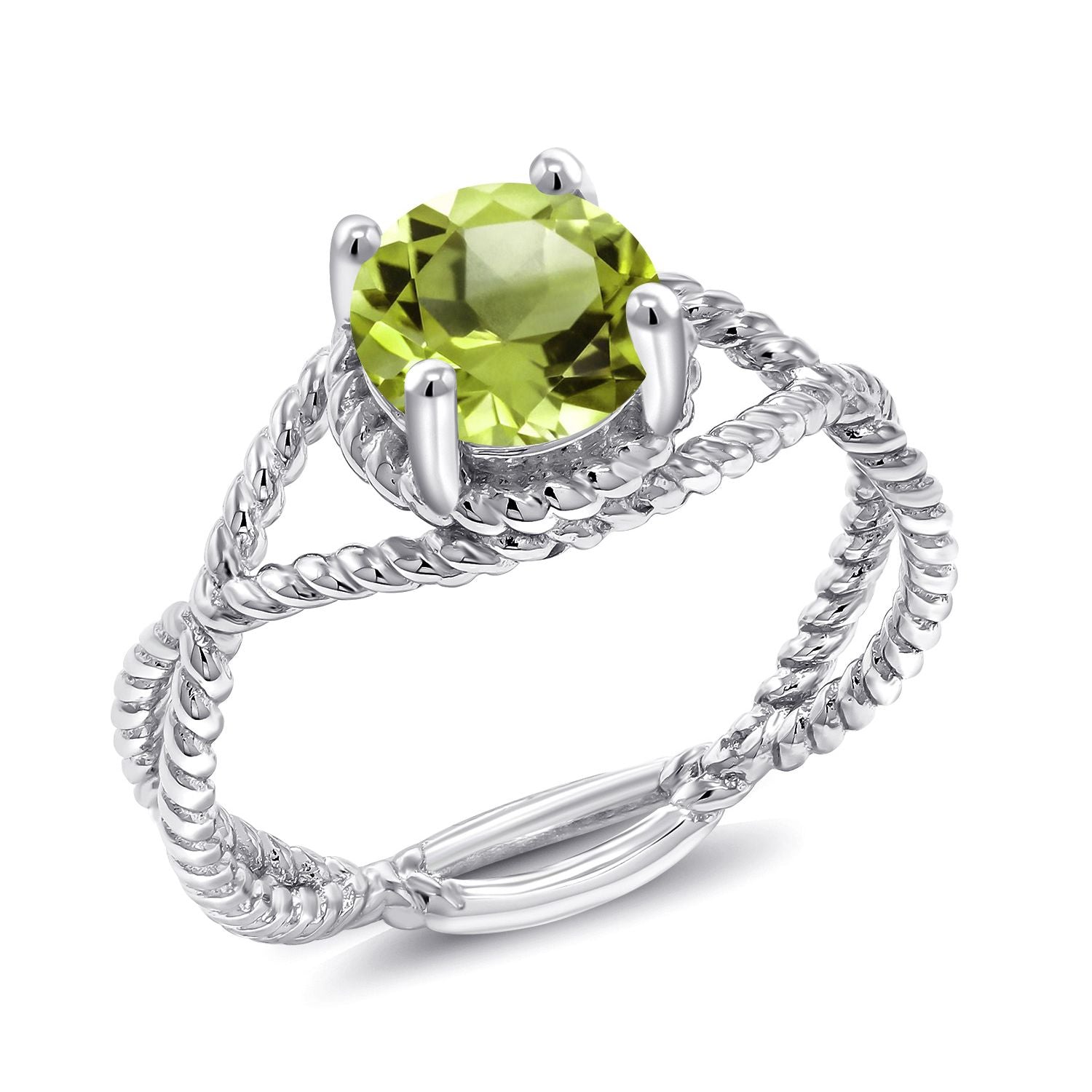 Peridot - August_6_Ring in 925 Sterling Silver