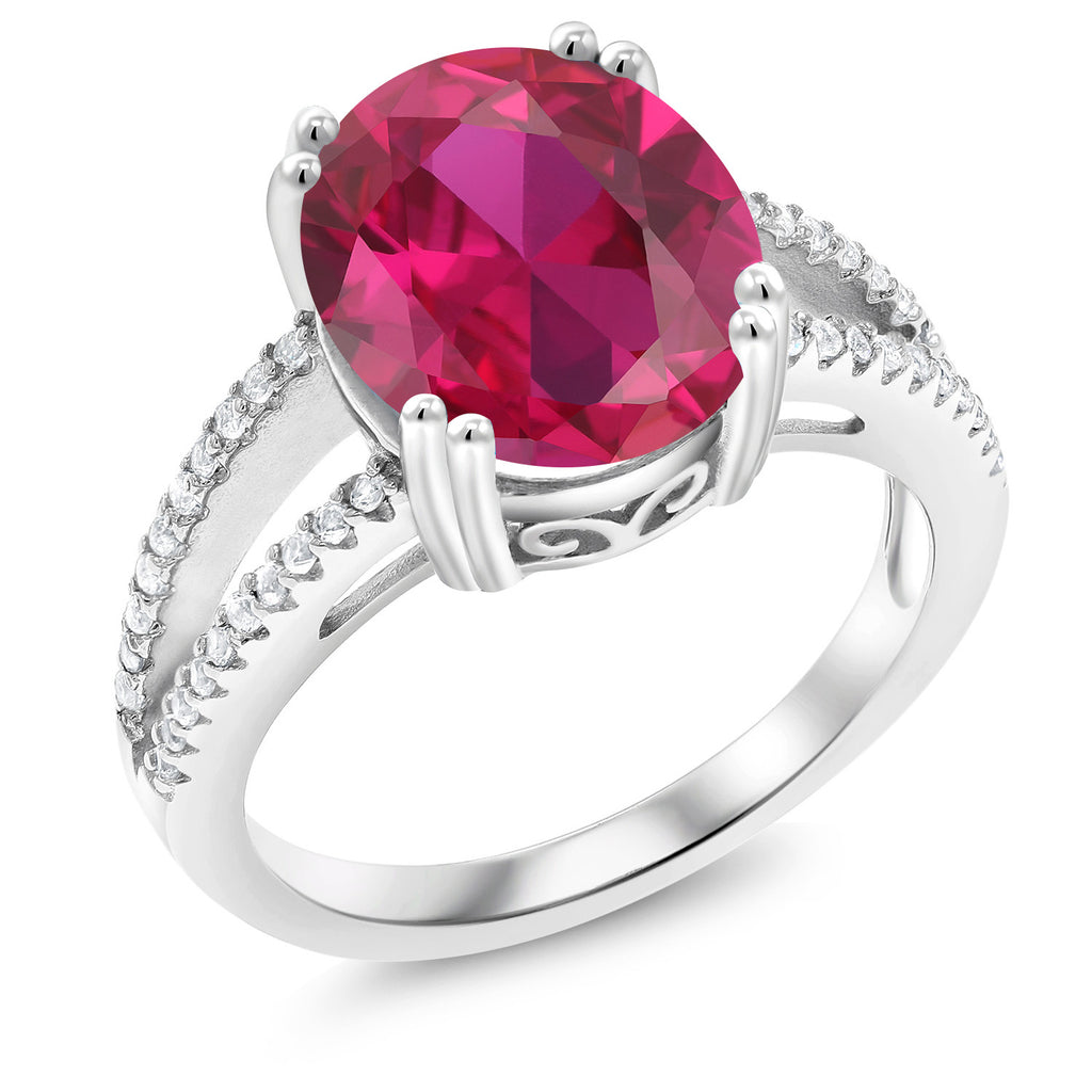 Created Ruby - July_5_Ring in 925 Sterling Silver